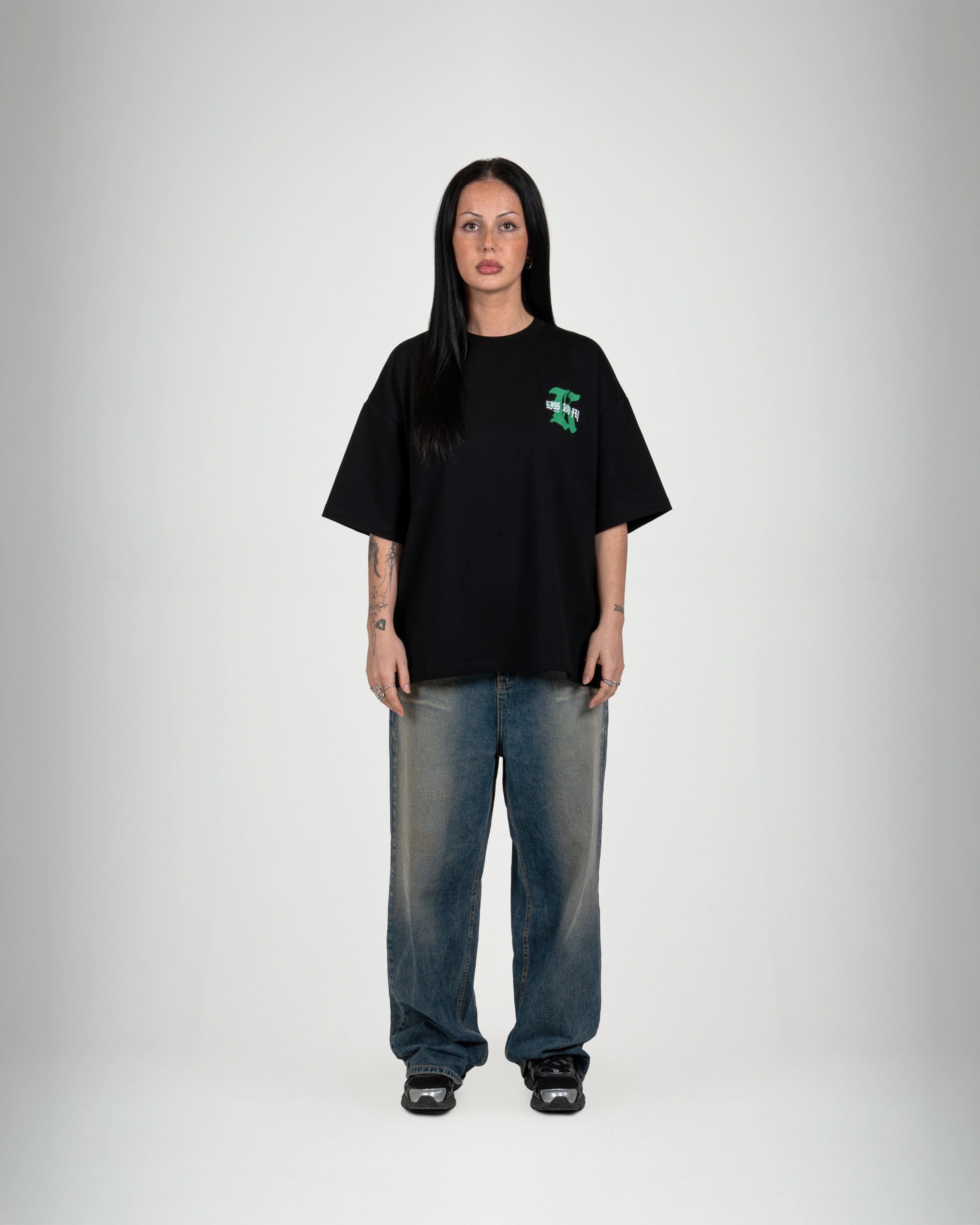 Ghost Spray Black Tee - KISS AND FLY Clothing